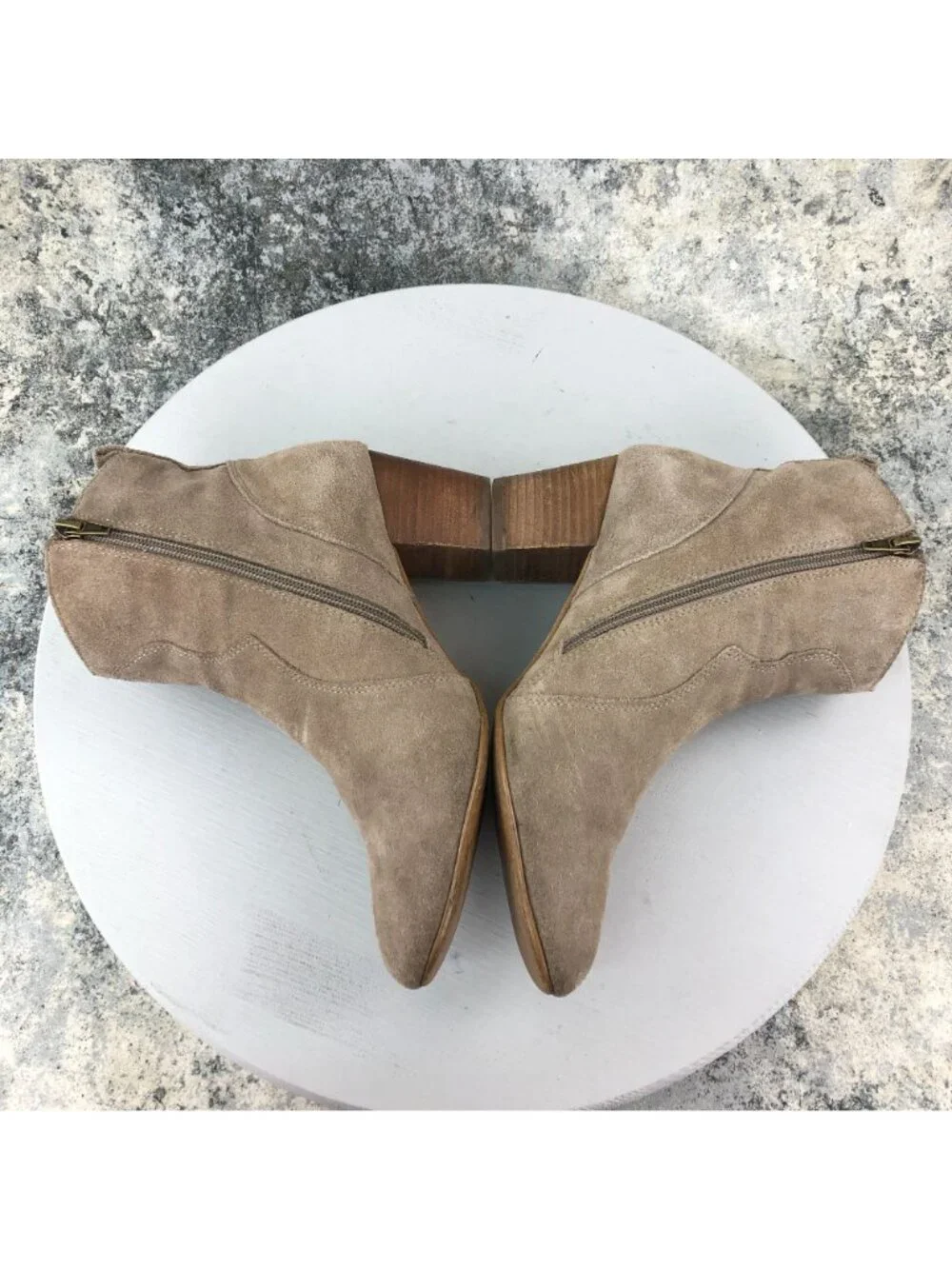 Steve Madden Women's Size 9.5-10** Hipstr Tan Soft Suede Leather Ankle Booties
